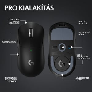 Logitech G PRO X SUPERLIGHT 2 vezeték nélküli gaming egér fekete (910-006631)