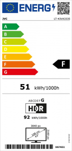 JVC LT-43VA3335 43" 4K UHD Smart LED TV