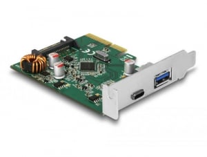 DeLock 1x USB Type-C 1x USB Type-A port bővítő kártya PCIe (90299)