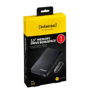 1TB Intenso Memory Drive 2.5" külső winchester + 32GB pen drive fekete (6023680)