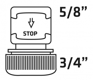 Verto 15G732-30 30db tömlő gyorscsatlakozó kétkomponensű 3/4", kínálódobozban