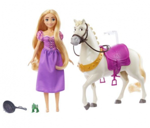 Mattel Disney Hercegnők Aranyhaj baba és Maximus (HLW23)