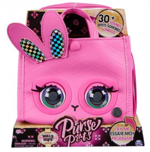 Spin Master Purse Pets Interaktív állatos táska - Holly Hops nyuszi (6066782)