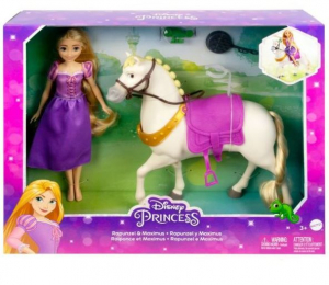 Mattel Disney Hercegnők Aranyhaj baba és Maximus (HLW23)