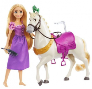 Mattel Disney Hercegnők Aranyhaj baba és Maximus (HLW23)