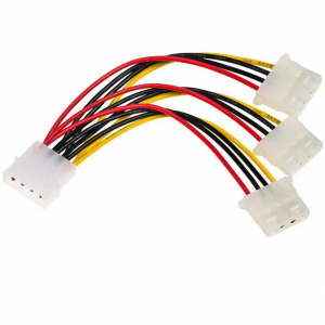 Akyga Molex - 3xMolex elosztó adapter 15cm (AK-CA-40)