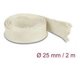 Delock fonott k&aacute;belharisnya nomex sz&aacute;lakb&oacute;l 2m x 25mm feh&eacute;r (20895)