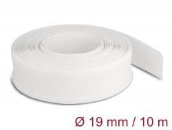 Delock fonott k&aacute;belharisnya t&eacute;pőz&aacute;rral 10m x 19mm feh&eacute;r (20819)