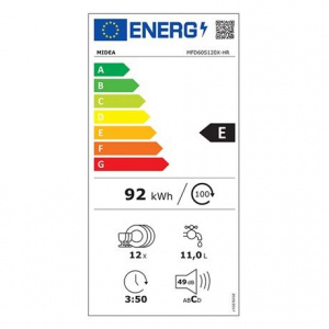 Midea MFD60S120X-HR mosogatógép inox