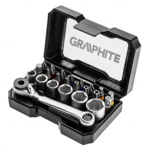 Graphite 56H610 dugókulcskészlet és csavarhúzó bitkészlet, 24db