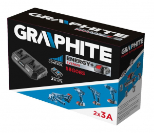 Graphite 58G085 dupla akkumulátortöltő Energy+ egyakkus rendszerhez