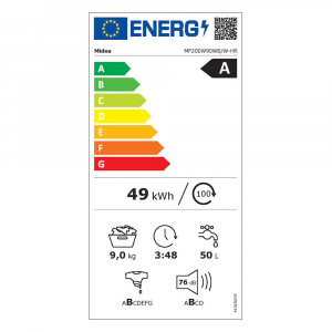 Midea Lunar MF200W90WB/W-HR elöltöltős mosógép fehér