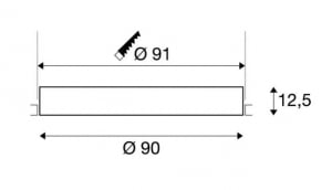 SLV MEDO 90 LED-es beépíthető lámpa LED-es 36 W fehér (1001904)