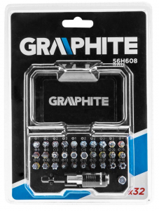 Graphite 56H608 csavarhúzó bitkészlet, 32db