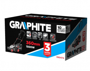 Graphite 59G474 elektromos fűnyírógép 1500W 360mm