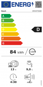Bosch SMI4HTS00E beépíthető mosogatógép
