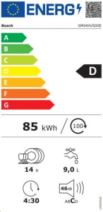 Bosch SMI4HVS00E beépíthető mosogatógép