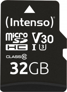 32GB microSDHC Intenso Professional memóriakártya + adapter UHS-I C10 U1 V30 (3433480)