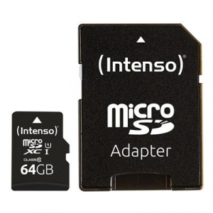 64GB microSDXC Intenso Professional memóriakártya + adapter UHS-I C10 U1 V30 (3433490)