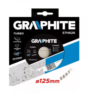 Graphite 57H626 gyémánt vágókorong 125 mm turbó szegmenses