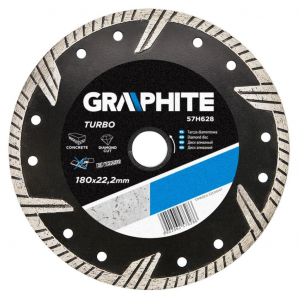 Graphite 57H628 gyémánt vágókorong 180 mm turbó szegmenses