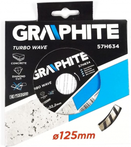 Graphite 57H634 gyémánt vágókorong 125 mm hűtőbordás