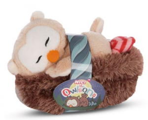 Nici: Alvó Owluna bagoly plüssfigura fészekben 12 cm (47874)
