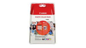 Canon CLI-571XL Bk/C/M/Y tintapatron multipack színes + fotópapír (0332C005)