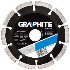 Graphite 57H606 gyémánt vágókorong 125 mm lézerhegesztett