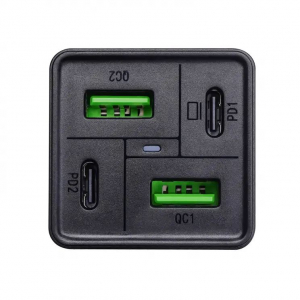 Akyga 2xUSB-A + 2xUSB-C hálózati töltőadapter 65W (AK-CH-17)