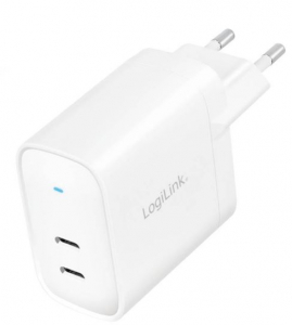 LogiLink 2xUSB-C hálózati adapter fehér (PA0283)