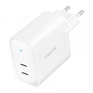 LogiLink 2xUSB-C hálózati adapter fehér (PA0282)