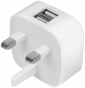 LogiLink 2xUSB-A angol hálózati adapter fehér (PA0209)