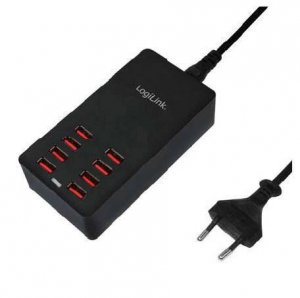 LogiLink 8xUSB-A hálózati adapter fekete (PA0140)