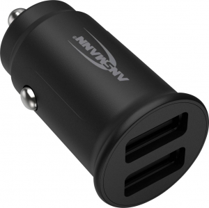 Ansmann 2xUSB-A autós töltő fekete (1000-0030)