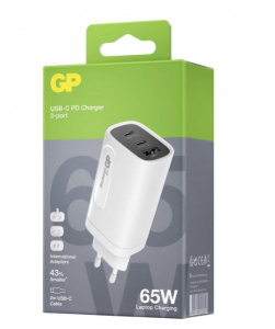 GP 2xUSB-C + 1xUSB-A hálózati utazó adapter (150GPACEGM3A000)