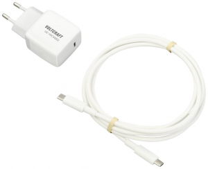 VOLTCRAFT 1xUSB-C hálózati adapter + 2 m-es USB-C-USB-C kábel fehér (VC-13082885)