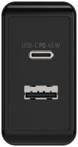 Ansmann 1xUSB-A + 1xUSB-C hálózati adapter fekete (1001-0095)