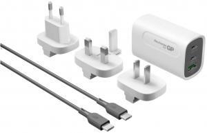 GP 2xUSB-C + 1xUSB-A hálózati utazó adapter (150GPACEGM3A000)