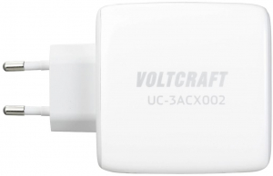 VOLTCRAFT 1xUSB-A + 2xUSB-C hálózati töltő adapter fehér (VC-12910570)