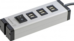 Ehmann 6xUSB-A hálózati elosztó szürke (0601x09032033)