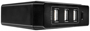 LINDY 3xUSB-A hálózati adapter fekete (73329)