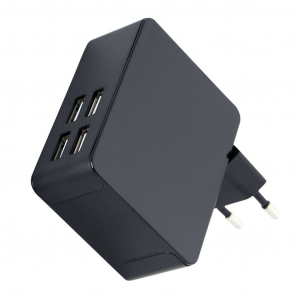 HN Power 4xUSB-A hálózati adapter fekete (HNP36-4USB)