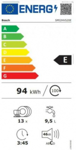 Bosch SMV2HVX02E beépíthető mosogatógép