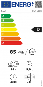 Bosch SMU4HVS00E beépíthető mosogatógép