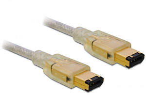 Delock DL82573 FireWire 1 méteres összekötő kábel (6/6 tűs)