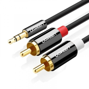 UGREEN AV116 Jack - 2x RCA Cinch kábel 2m fekete (10584B)