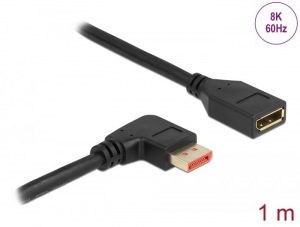 Delock DisplayPort bővítőkábel jobbra néző csatlakozódugóval 8K 60Hz 1m (87077)