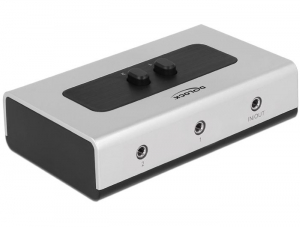 Delock 3,5 mm-es jack 2 port kétirányú sztereó aljzat (87699)