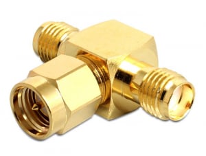 Delock SMA jack > SMA dugó > SMA jack T-alakú adapter (88711)